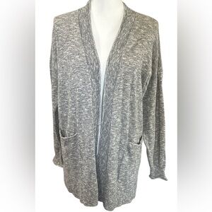 Madewell women’s Gray open long line pockets Sweater cardigan